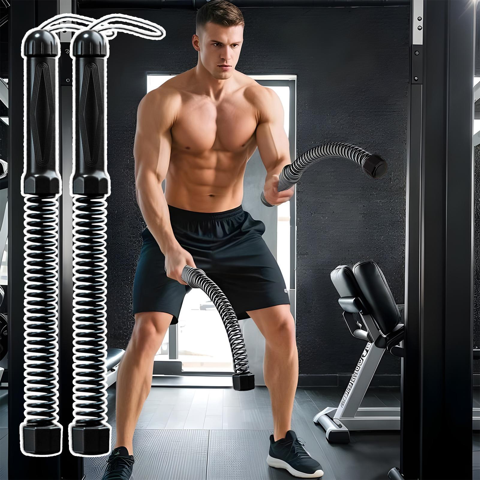 Home Gym In Apartment - เชือกต่อสู้สำหรับยิมที่บ้านลดน้ำหนักเชือกยิมอุปกรณ์ออกกำลังกายไร้สาย 2 ชิ้นสำหรับบ้านมืออาชีพที่ยุ่งเหยิงอพาร์ทเมนท์