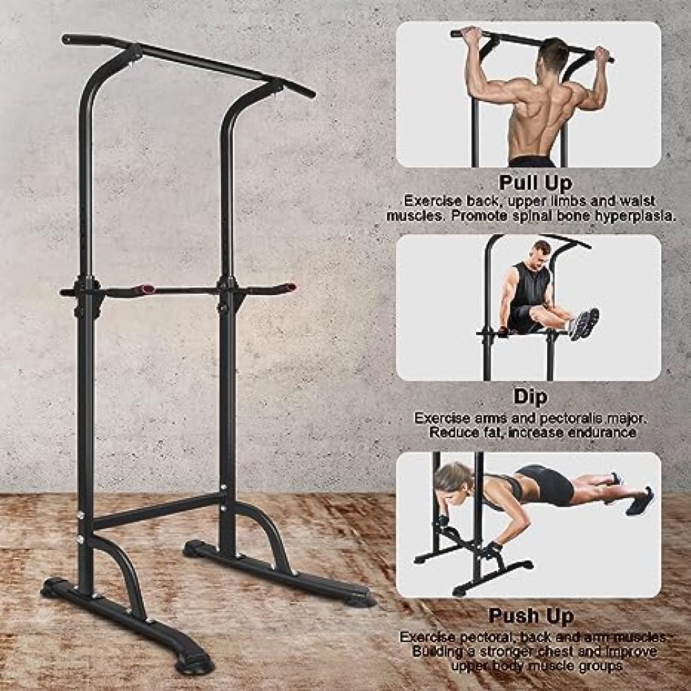 Home Gym Pull Up - แท่นดึงข้อและดิปสเตชั่น Ye Power Tower สำหรับการฝึกความแข็งแรง เหมาะสำหรับฟิตเนสที่บ้าน