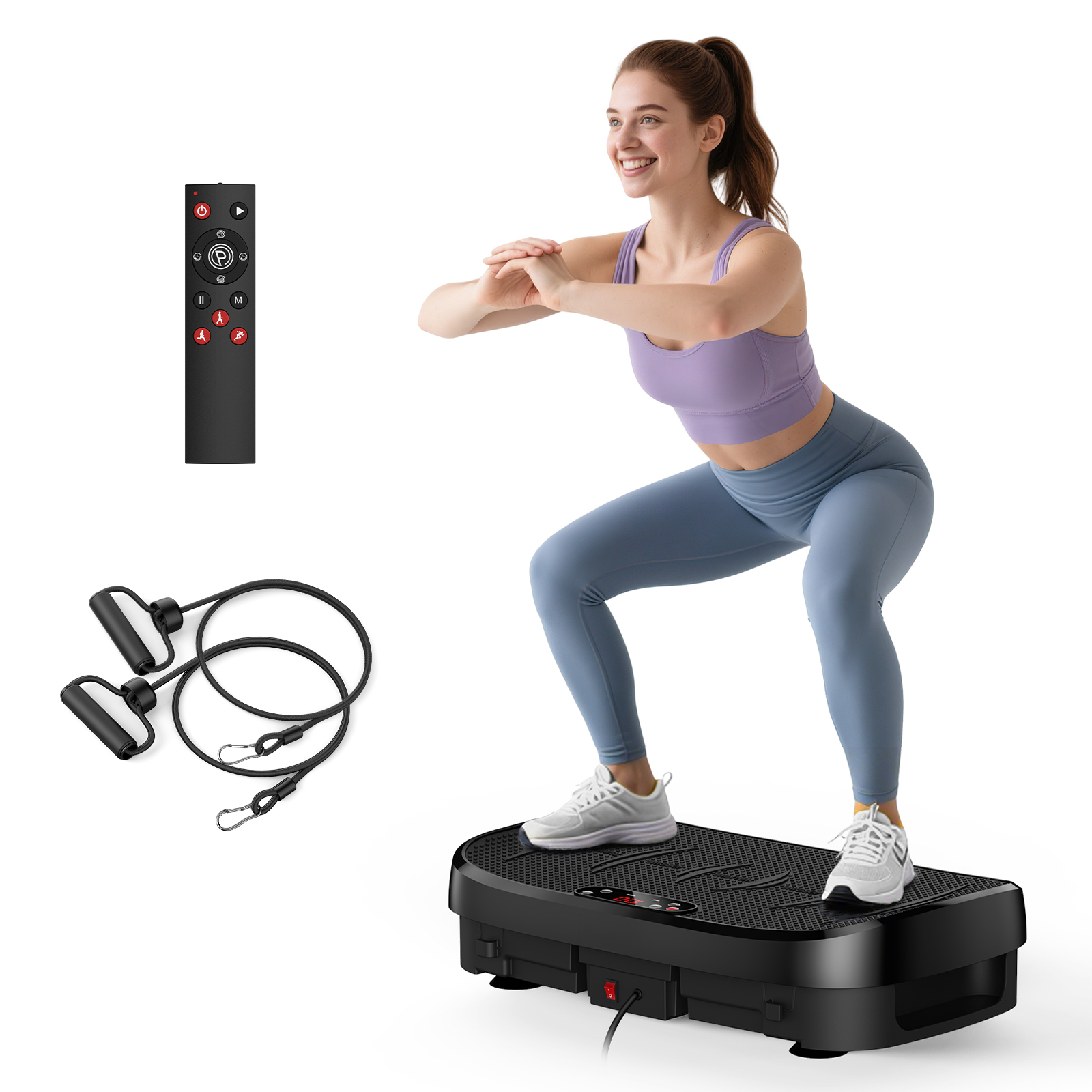 Home Gym Necessities - แผ่นสั่นสะเทือนสำหรับออกกำลังกาย ลดไขมัน กระชับสัดส่วนทั่วร่างกาย 120 ระดับ อุปกรณ์ออกกำลังกายที่บ้าน