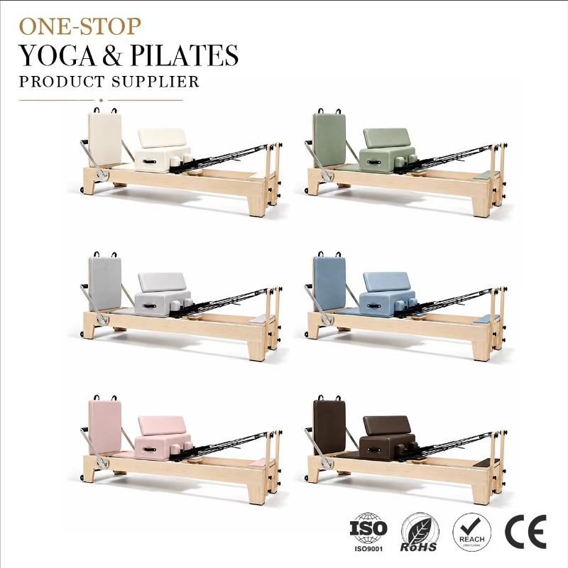 Home Gym Custom - เครื่องพิลาทิสเรฟอร์มเมอร์ไม้เมเปิลแท้ สีตามสั่ง YTYIN ขั้นต่ำในการสั่งซื้อน้อย สำหรับใช้ในบ้าน ยิม