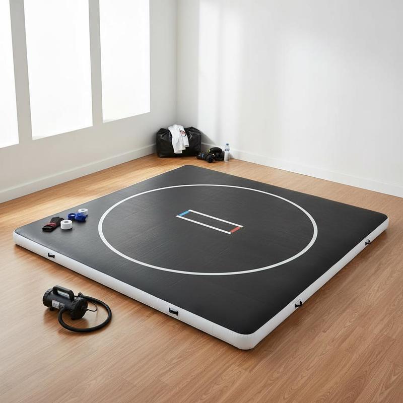 Home Gym Practice - แผ่นรองฝึกซ้อมแบบพองลม 13x13 ฟุต สำหรับยิมที่บ้าน ฝึกศิลปะการต่อสู้ ฝึกยูโด