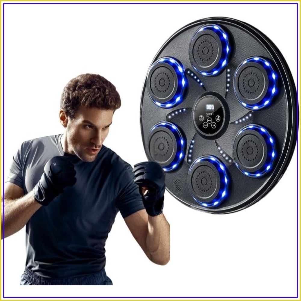 Home Gym Machine - เครื่องชกมวยอัจฉริยะพร้อมถุงมือ บลูทูธ และไฟ LED สำหรับยิมที่บ้าน