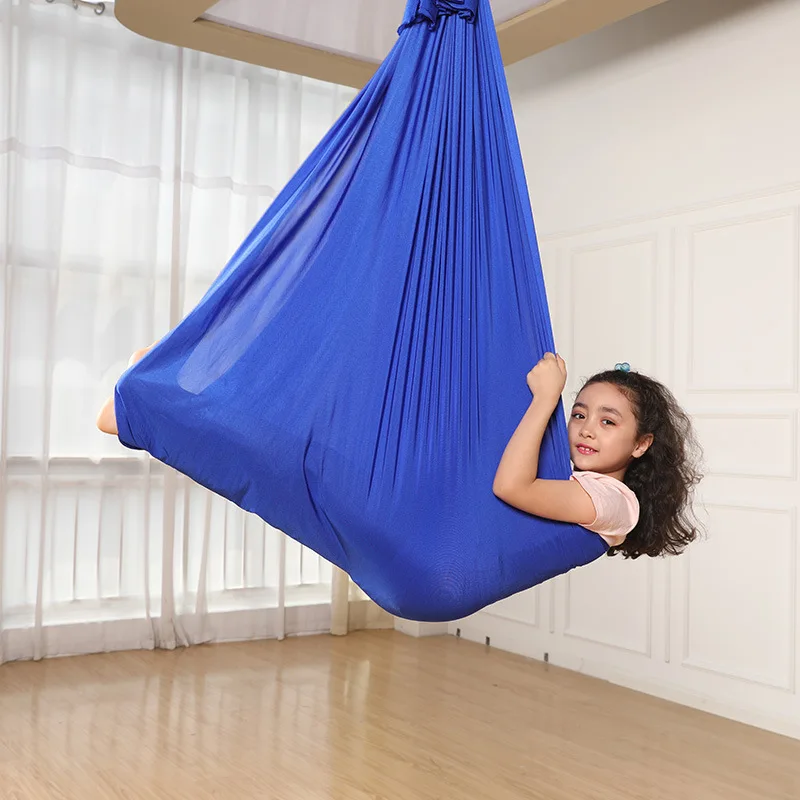 Yoga Trapeze Swing - เปลญวนแบบยืดหยุ่นขนาด 150x280 ซม. สำหรับแขวนในร่ม พร้อมอุปกรณ์ครบชุด ใช้สำหรับโยคะ