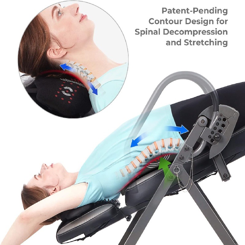 Home Gym Custom - โต๊ะกลับหัวแบบปรับได้สำหรับบรรเทาอาการปวดหลัง ผลิตตามสั่ง (OEM) เป็นมิตรกับสิ่งแวดล้อม ทนทาน อุปกรณ์ออกกำลังกาย