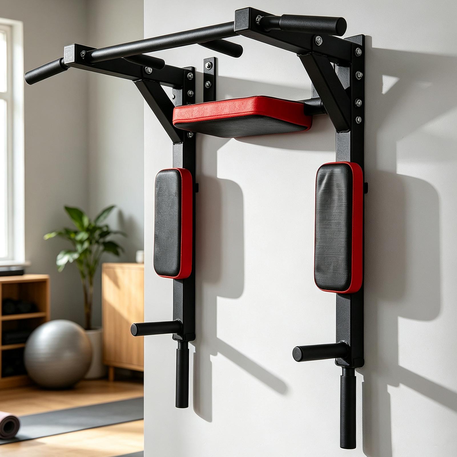 Home Gym Pull Up - บาร์โหนติดผนัง อุปกรณ์ออกกำลังกายแบบแนวนอนอเนกประสงค์ พร้อมรูยึด รับน้ำหนักได้ 200 กก.