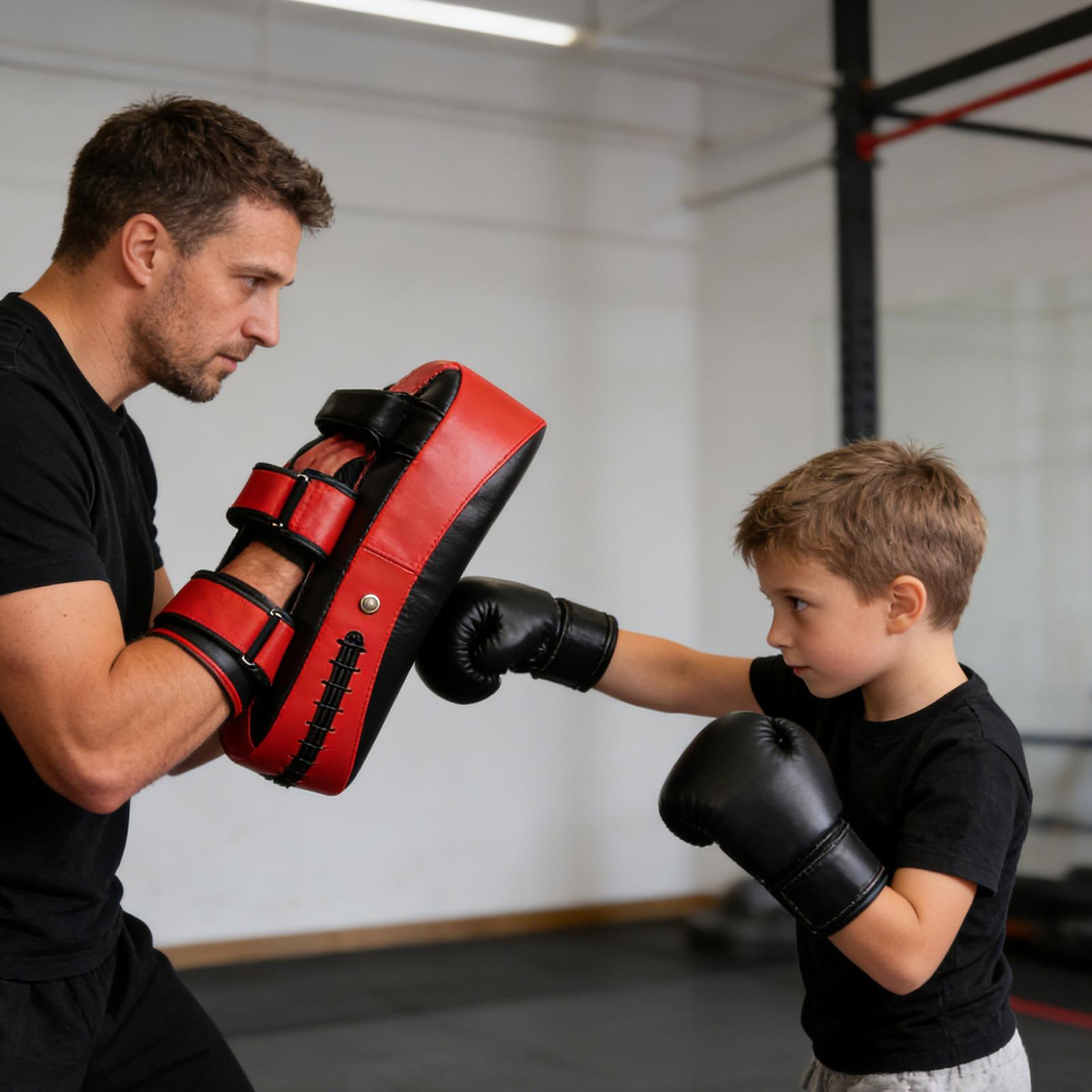 แผ่นรองซ้อมมวยหนัง PU แบบโค้ง  - Home Gym For Kids บทวิจารณ์และราคา
