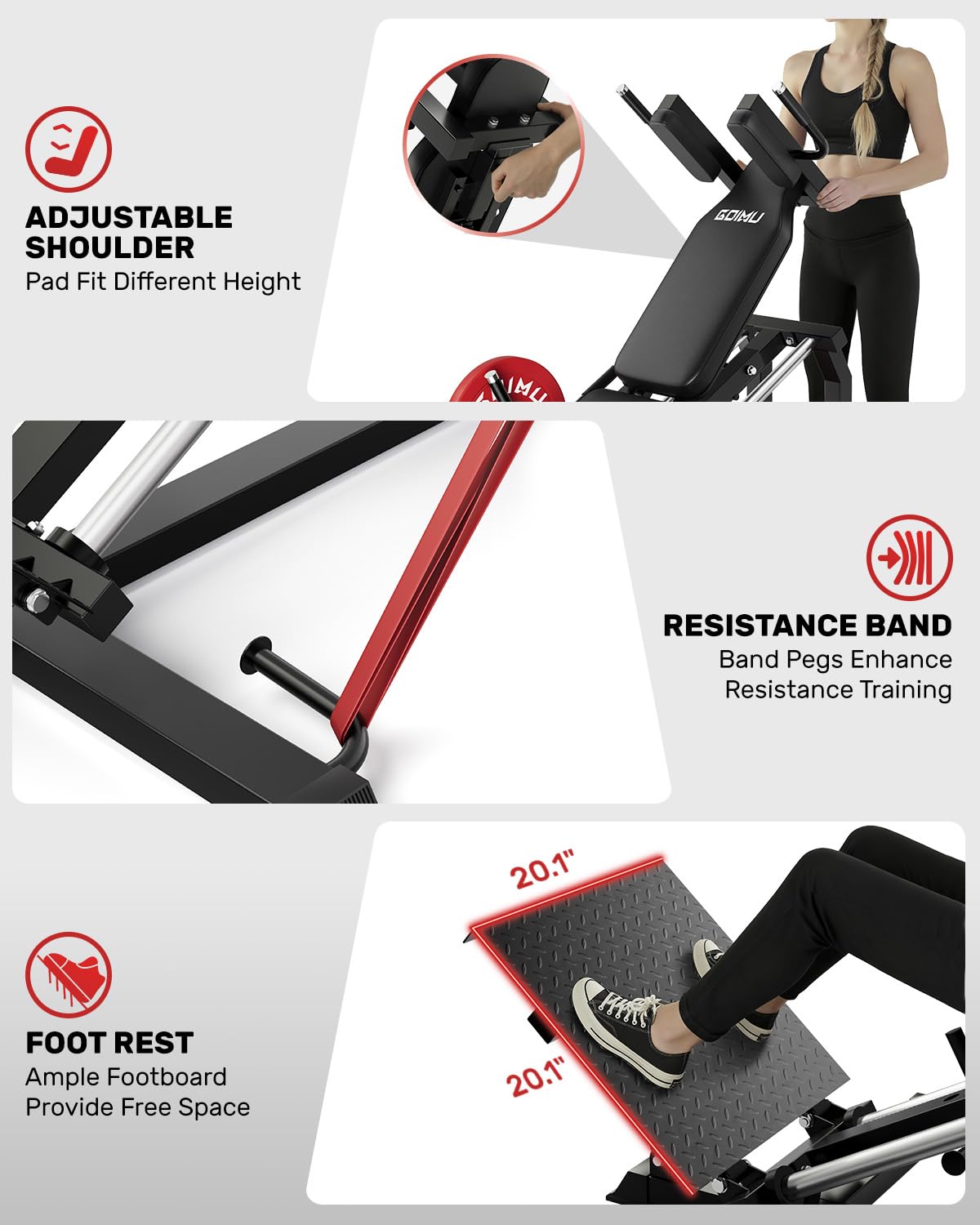 เครื่องแฮคสควอท L5 Leg Press,  - Home Gym Custom บทวิจารณ์และราคา