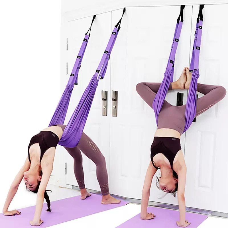 ชุดเปลญวนโยคะแบบปรับได้ สำหรับ - Yoga Trapeze Swing บทวิจารณ์และราคา