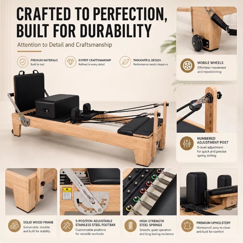 เครื่องพิลาทิสเรฟอร์มเมอร์ไม้เ - Home Gym Custom บทวิจารณ์และราคา