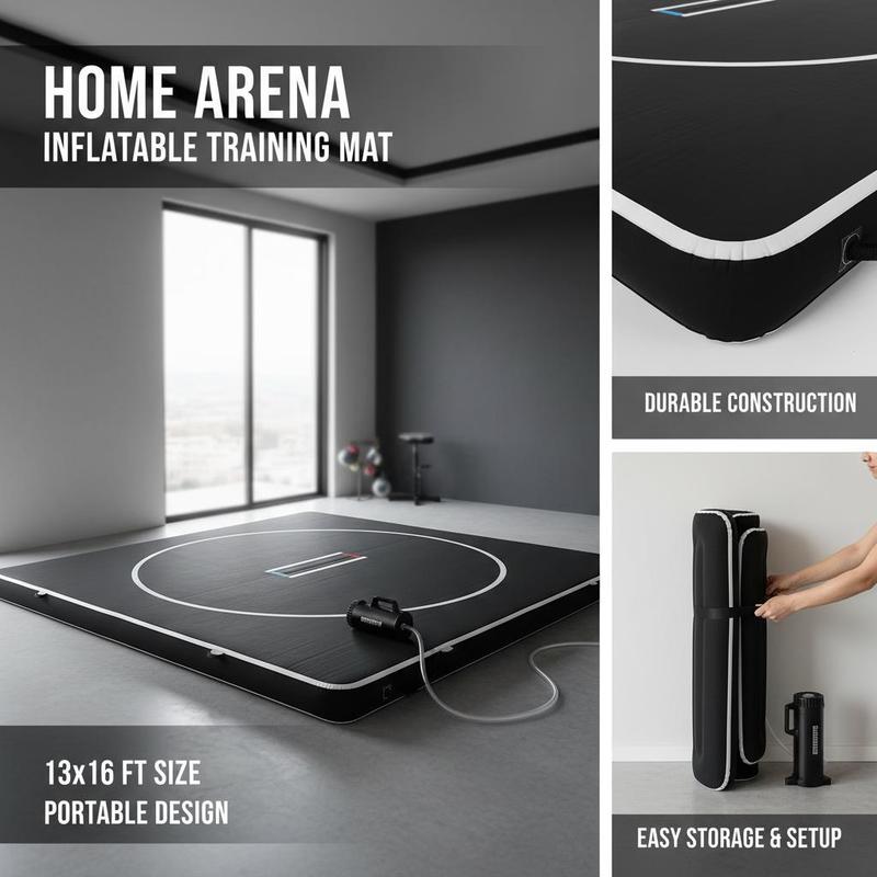 แผ่นรองฝึกซ้อมแบบพองลม 13x13 ฟ - Home Gym Practice บทวิจารณ์และราคา