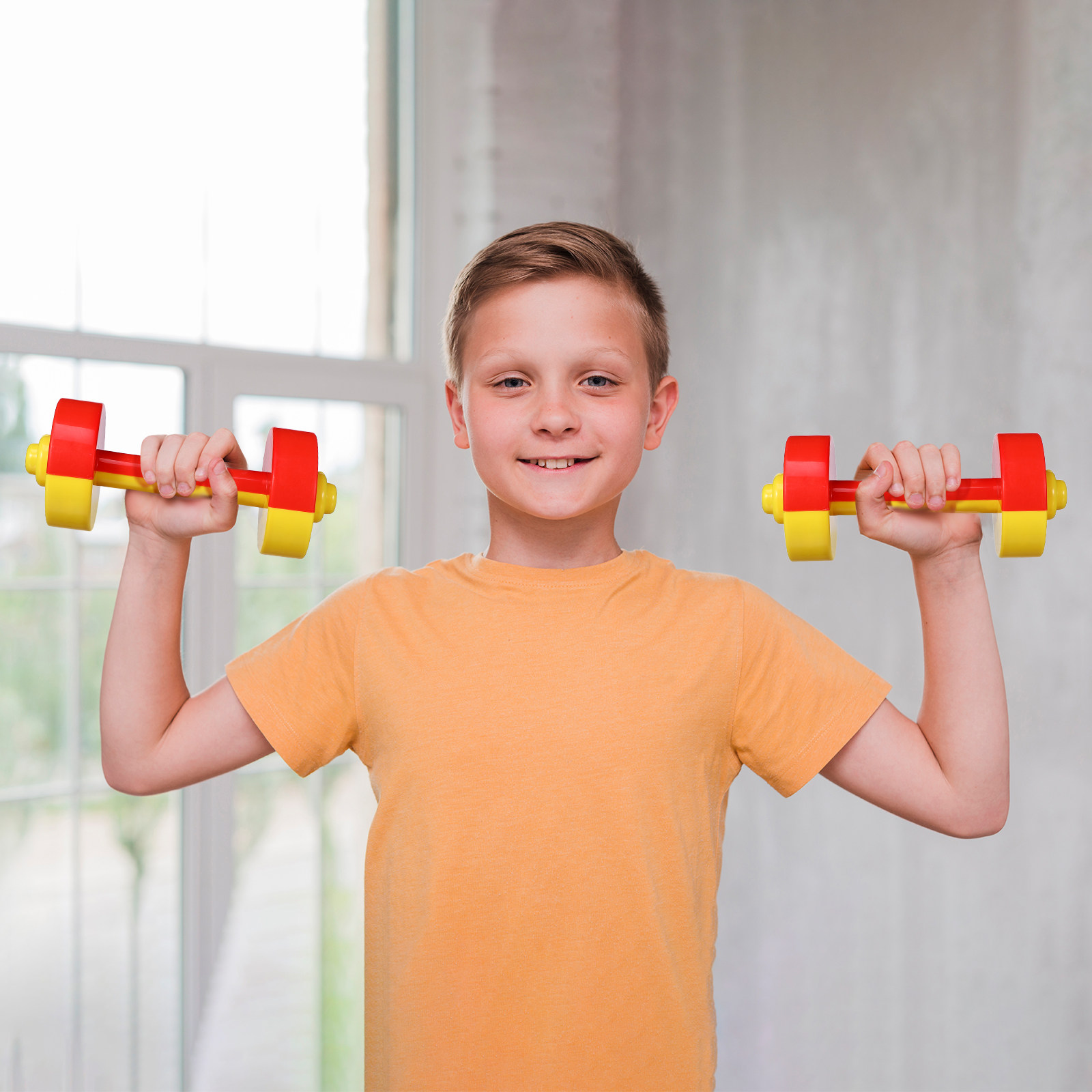 1 คู่เด็กดัมเบลพลาสติก บาร์เบล - Home Gym For Kids บทวิจารณ์และราคา