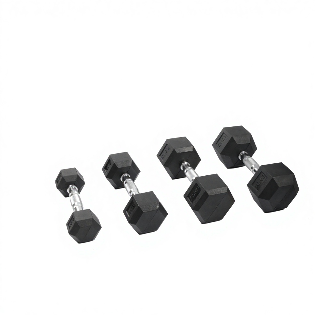 ดัมเบลหุ้มยางรูปหกเหลี่ยมแบบกำ - Home Gym Custom บทวิจารณ์และราคา