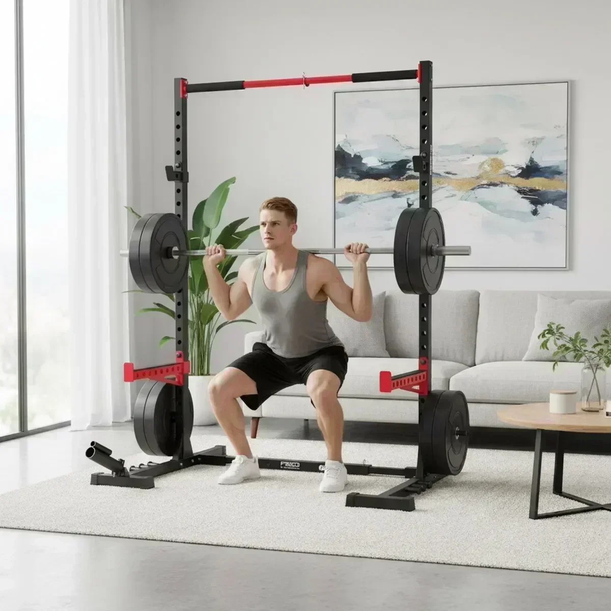 แร็คสควอทปรับระดับได้สำหรับยิม - Home Gym Pull Up บทวิจารณ์และราคา
