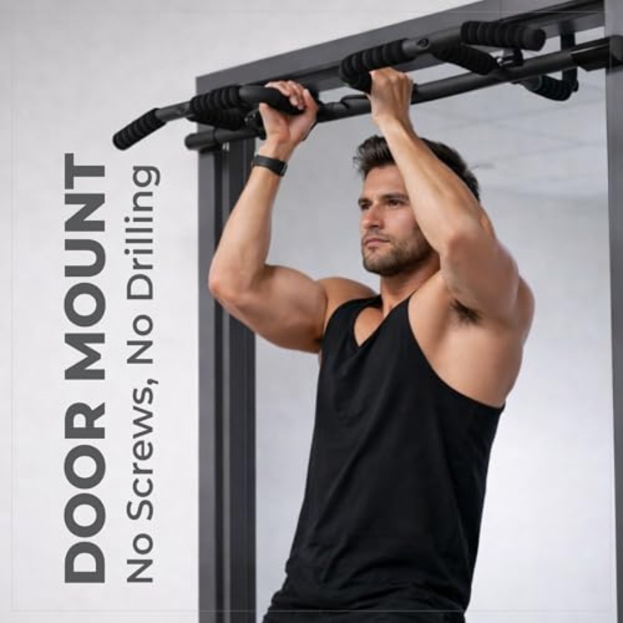 ชุดบาร์โหนติดประตูพร้อมสายรัดแ - Home Gym Pull Up บทวิจารณ์และราคา