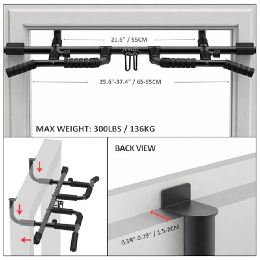 ชุดบาร์โหนติดประตูพร้อมสายรัดแ - Home Gym Pull Up บทวิจารณ์และราคา