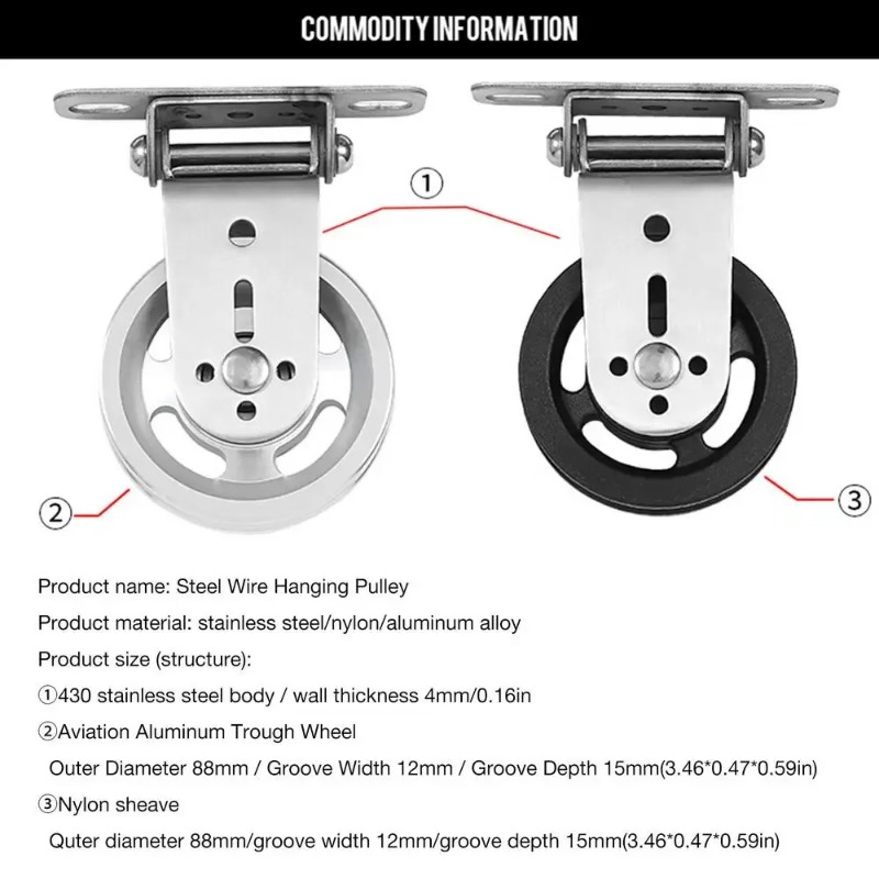 ล้อพูลเลย์สแตนเลสแบบหมุนได้ ติ - Home Gym Custom บทวิจารณ์และราคา