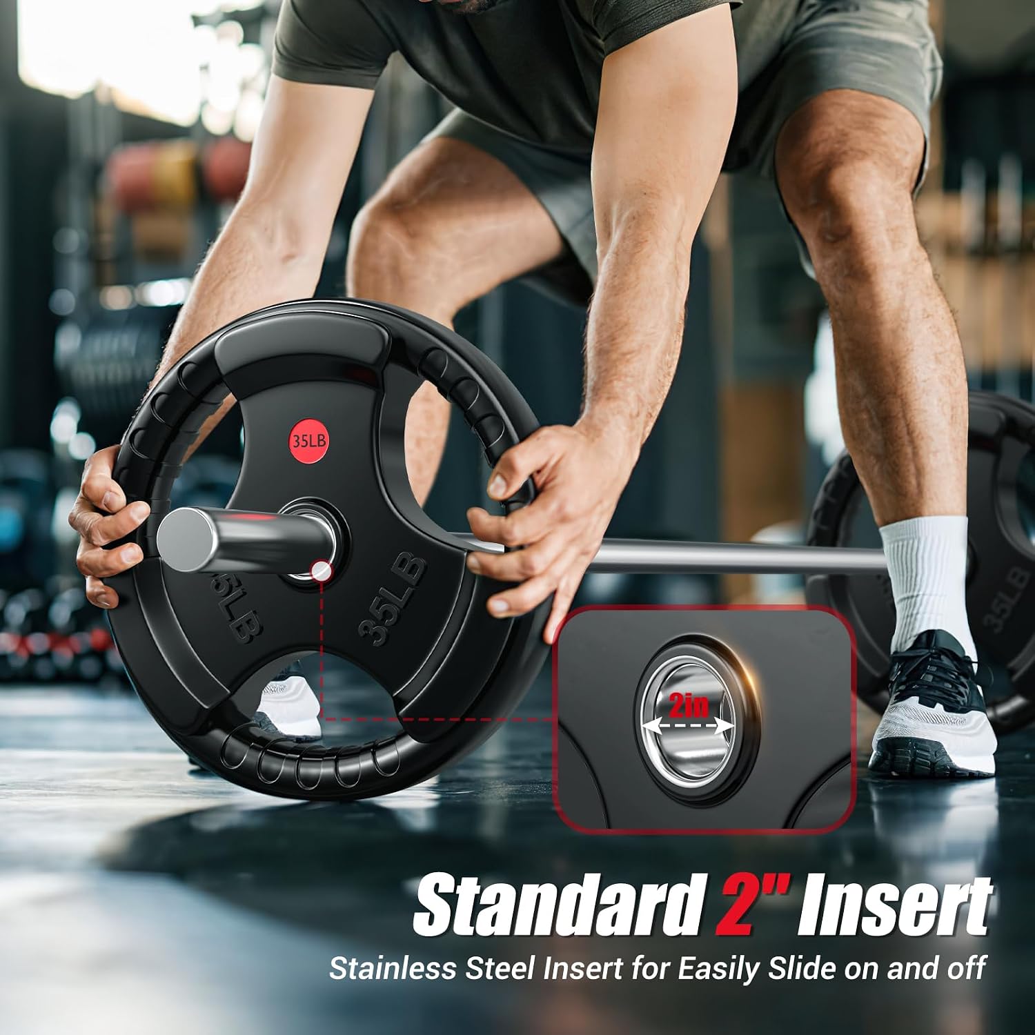 แผ่นน้ำหนักโอลิมปิกเคลือบยางขน - Home Gym Custom บทวิจารณ์และราคา